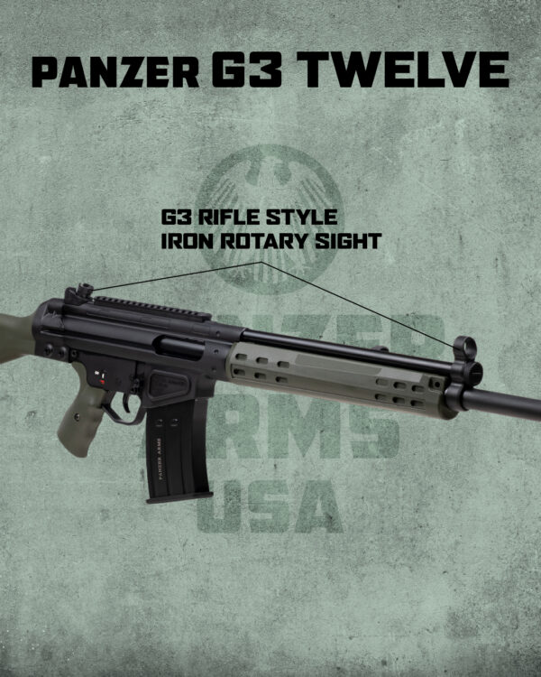 Panzer G3 12ga 18.5" 5rd Shotgun, OD/Black - Image 3