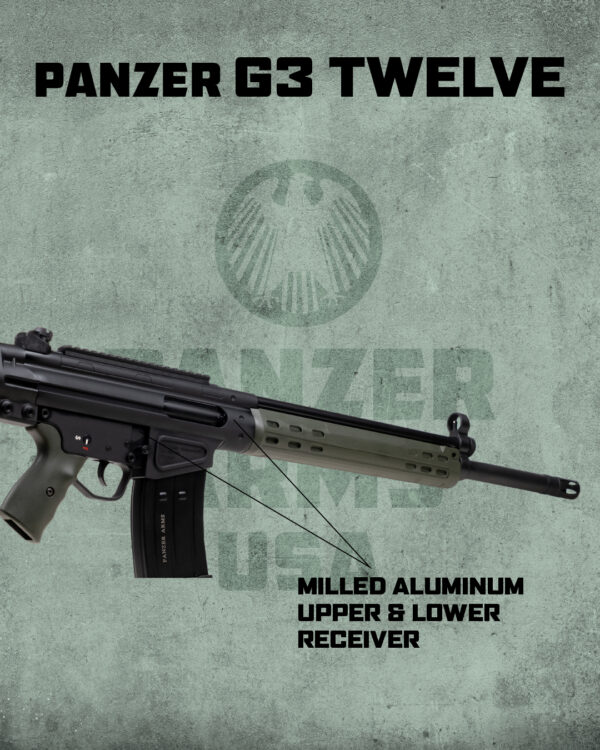 Panzer G3 12ga 18.5" 5rd Shotgun, OD/Black - Image 7
