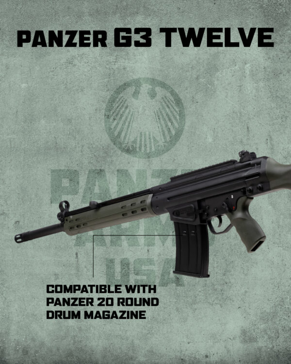 Panzer G3 12ga 18.5" 5rd Shotgun, OD/Black - Image 8