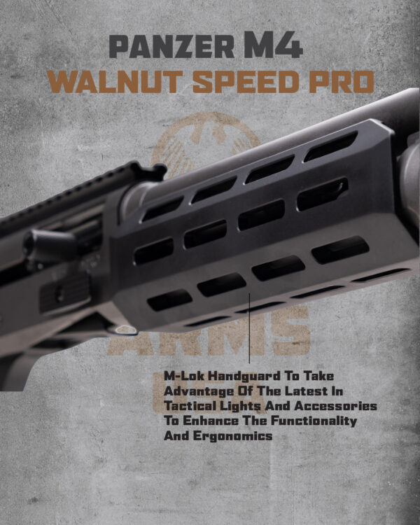 NEW!!  PANZER ARMS M4 SPEED PRO WALNUT- SEMI AUTOMATIC 12 GAUGE SHOTGUN - Image 4
